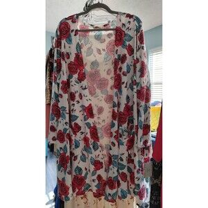 Lularoe Caroline Cardigan 3X Roses